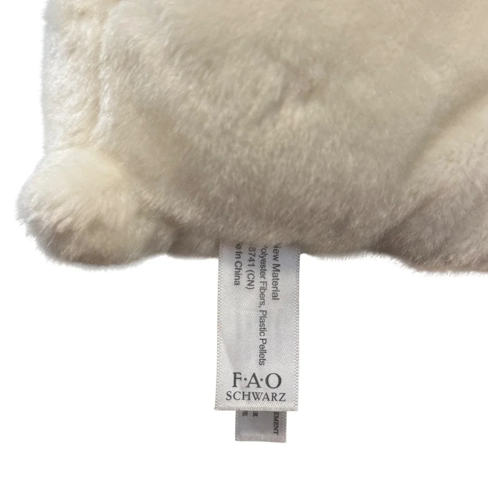 FAO Schwarz French Bulldog Plush Stuffed Animal Black White Dog Toy